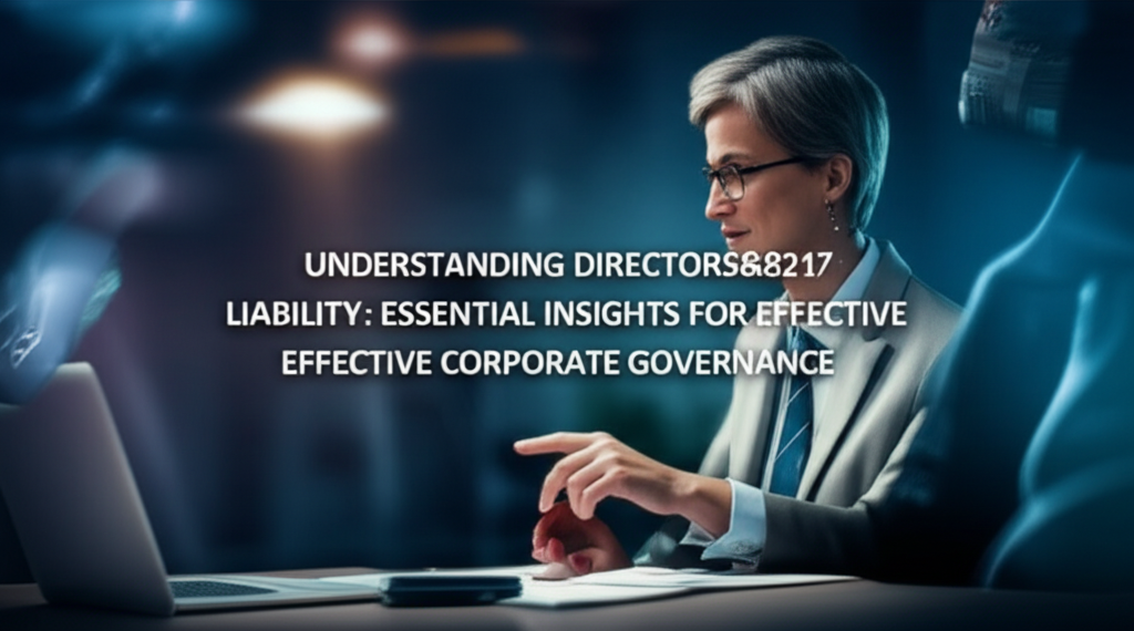 Understanding Directors’ Liability: Essential Insights for Effective Corporate Governance